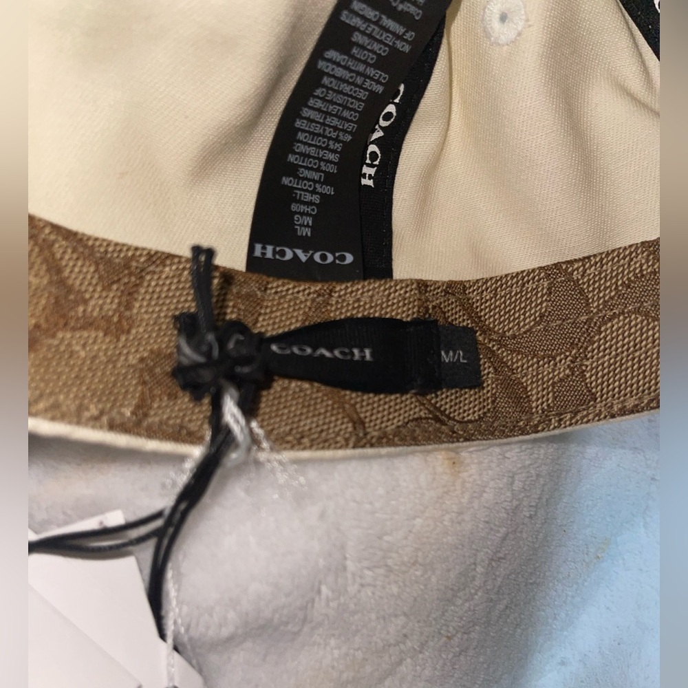 NWT COACH Embroidered Baseball Hat In The Color Chalk. This Is A Size M/L. - Picture 7 of 12